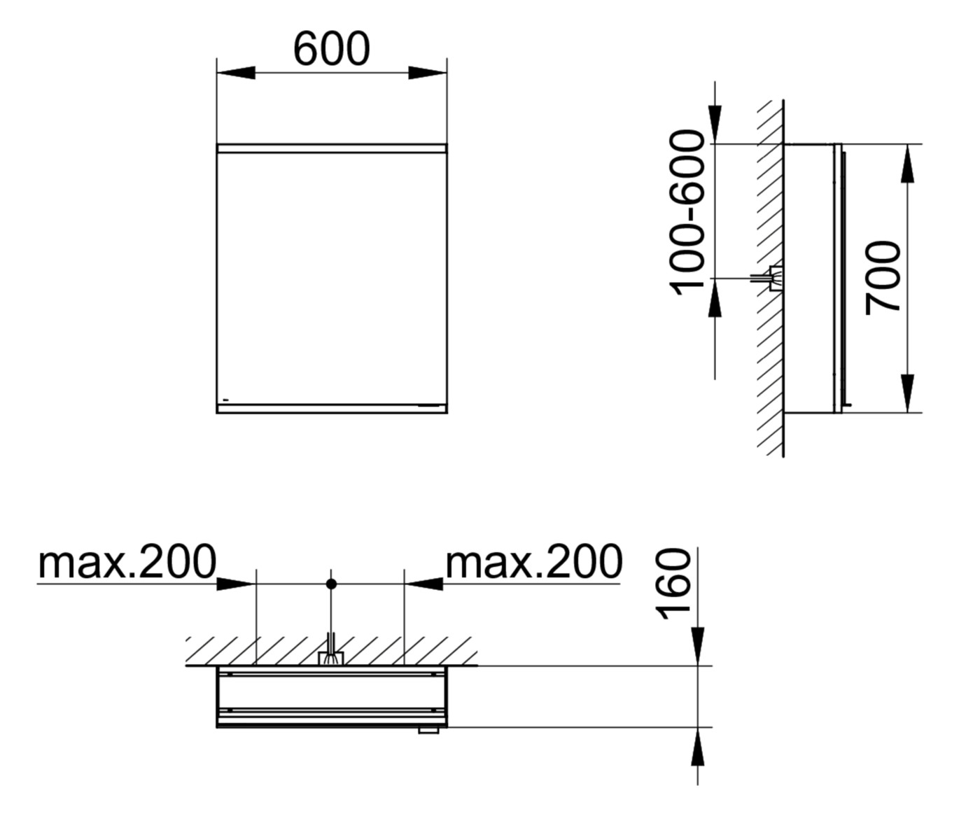 KEUCO Spiegelschrank Royal Modular 2.0 600 x 700 x 160 mm, 1 Steckdose, Wandvorbau, links