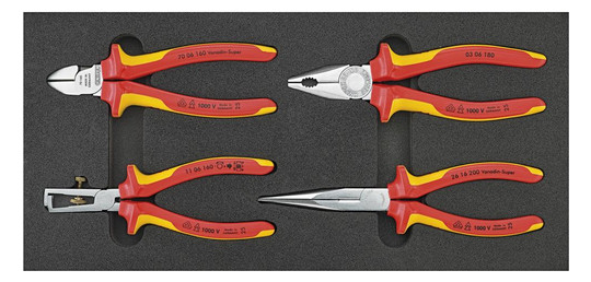 Werkzeugmodul 1/3 - 4-teilig, KNIPEX-VDE-Zangen