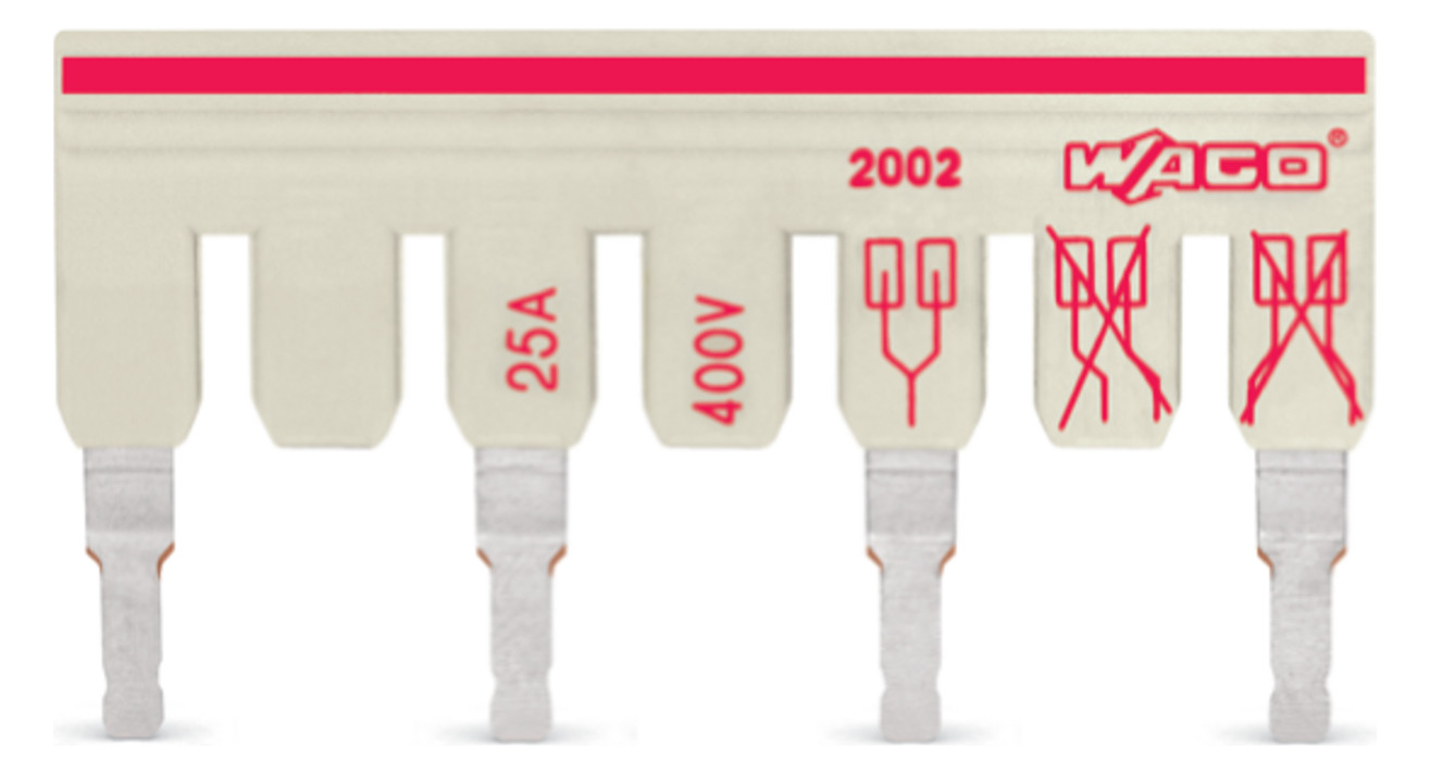 Schachtelverbinder 4p Serie 2002 steckb isol 25A m.Berührungss