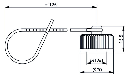 Staubschutz Steck-M12 sw