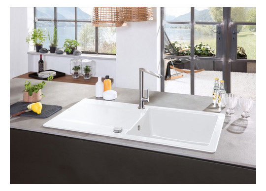 V&B Spüle Siluet 50 mit Ablaufgarnitur, Excenterbetätigung, ivory CeramicPlus
