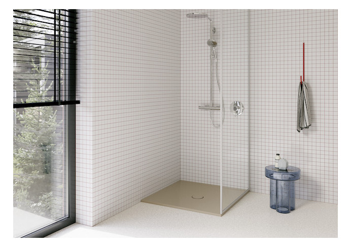 Duschfläche BetteFloor 8721 120cm, Mini-Wannenträger, greige