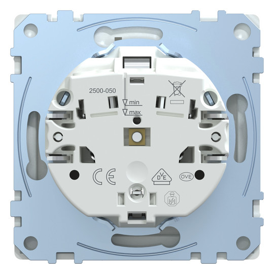 Steckdose 1f lows glz System Design UP m.BS Mit erhöhtem Berührungsschutz IP44