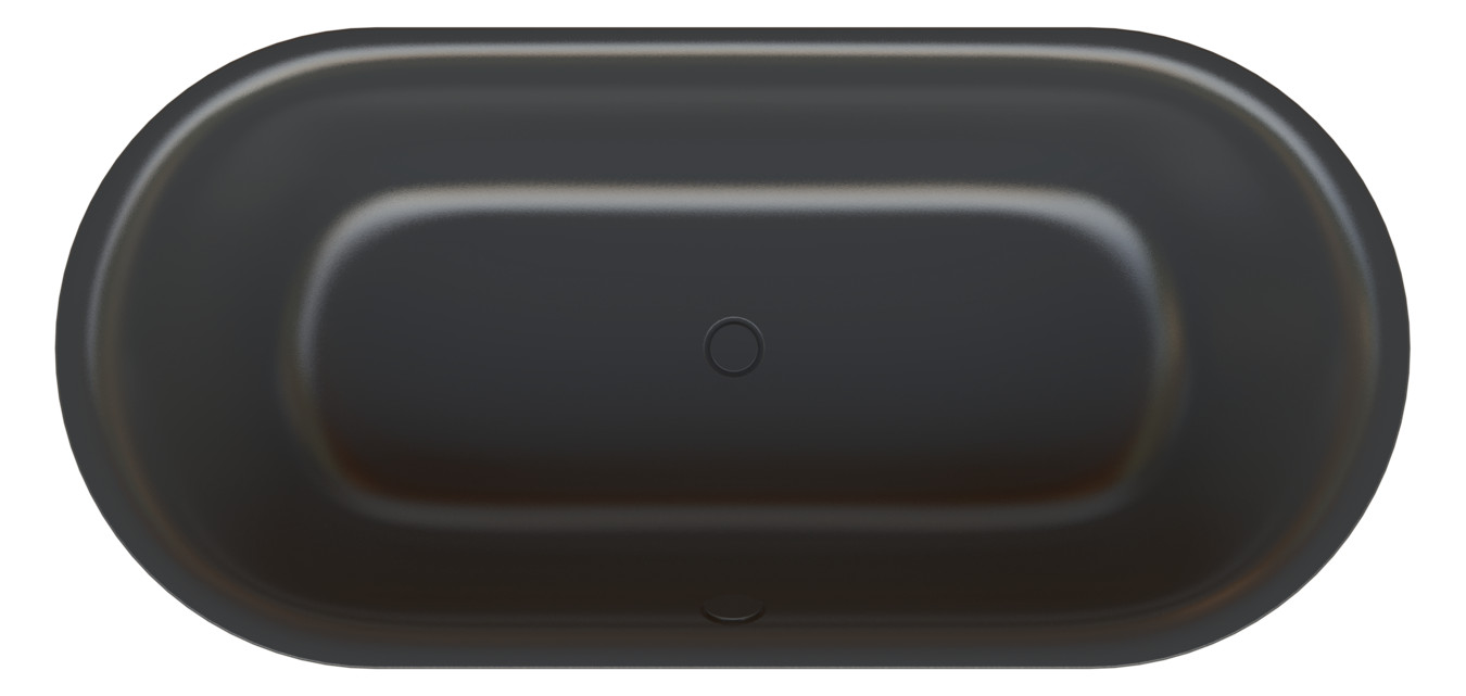 Badewanne BetteLux Oval Silouette-3467 ebony, 190x90x45cm, freistehend