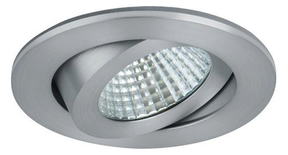 LED-Einbaustrahler 6W 3000K 730lm Konv alu mt 1LED IP65 RF:hochglänzend