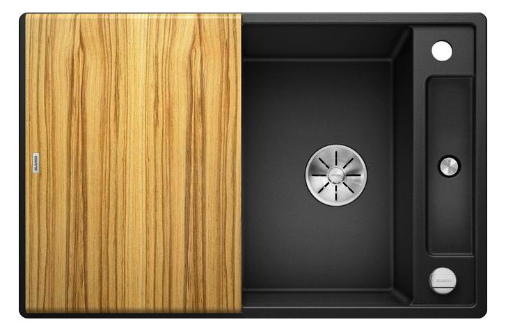 Blanco Spüle Axia III 45 S SILGRANIT 78 x 51 cm, anthrazit, reversibel, mit Holzschneidbrett