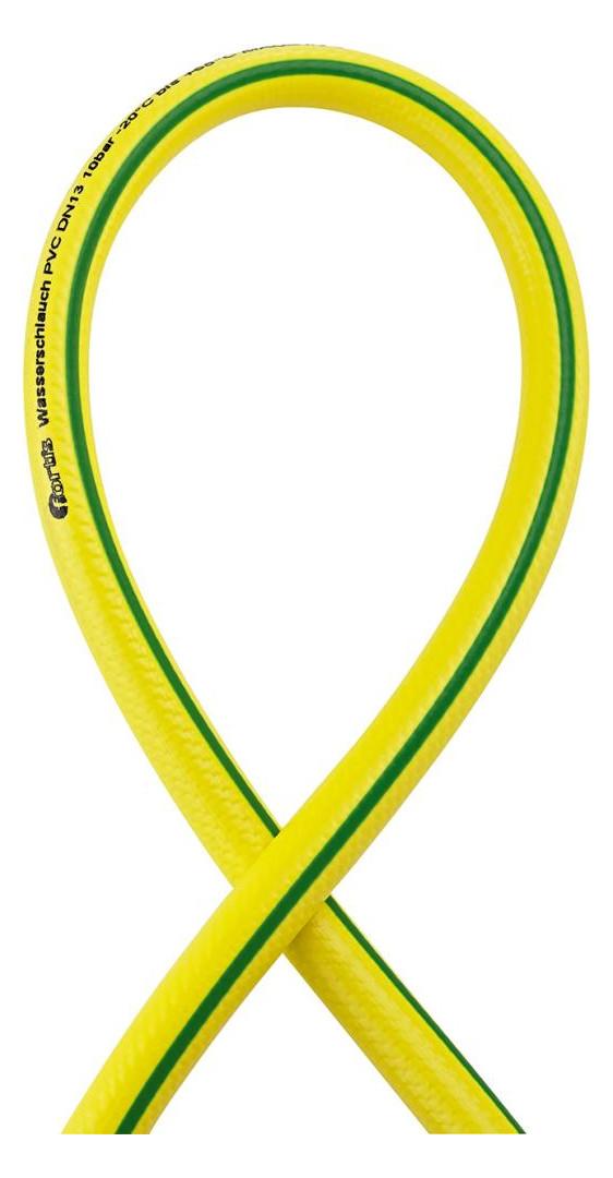 Bild Wasserschlauch PVC, gelb/grün, 18,6x2,7m m, 25m FORTIS-1