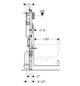 Geberit Wand-WC-Element Duofix für Sigma BH 112 cm, mit UP-Spülkasten 12cm, für Trockenbau