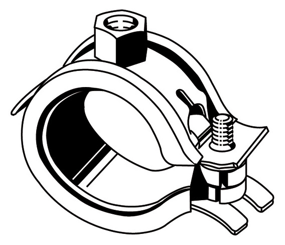 aquatherm Befestigungsschelle 250 mm, für Gleit-/Festpunktmontage