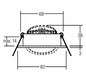 LED-Einbaustrahler 6W 1800-3000K 460lm Konv ws 1LED Alu IP20 mt RF:hochglänzend