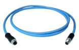 Patchkabel Cat6A S/FTP IP67 2m bl M12 M12 gekreuzt 24qmm