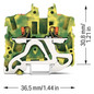 Schutzleiter-Reihenklemme 0,25-4qmm gn/ge 1Etage APL_erf. Hutschiene TH35
