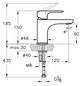 VitrA Bad Waschtisch-Einhebelmischer Root Round Ausladung 120mm, kurz, Einlochmontage, ohne Ablaufgarnitur, Gold