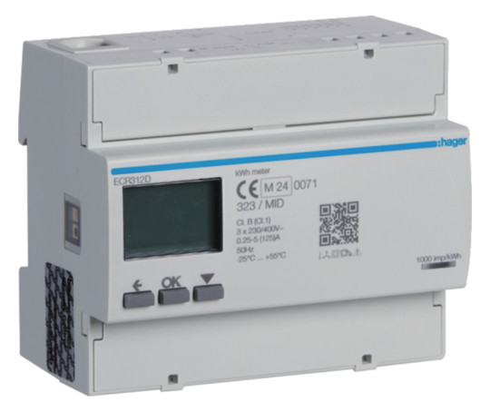 Hager Energiezähler 3phasig      ECR312D 