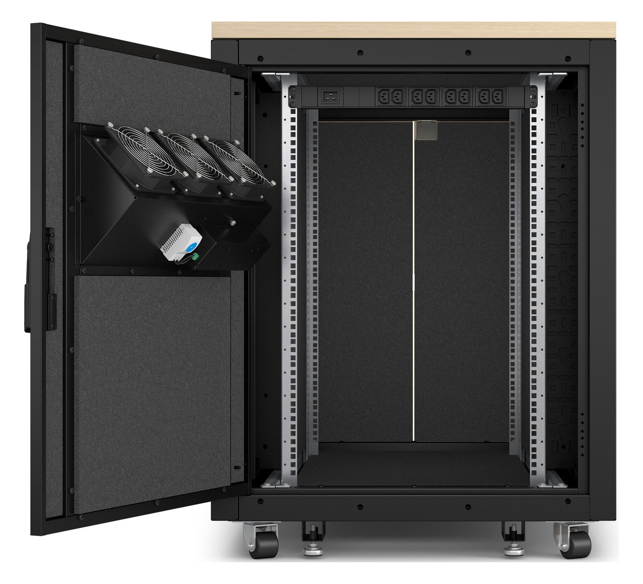 Netzwerkschrank ST 17HE IP2X pulverbesch B750xH1005xT1130,4mm m.Festrahm