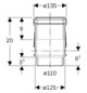 Geberit Langmuffe Silent db20 PE-S2 DN 100, mit Doppelbund