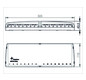 Patchpanel 16Ports Wandmont Schirm RAL9001 110x325x43,5mm