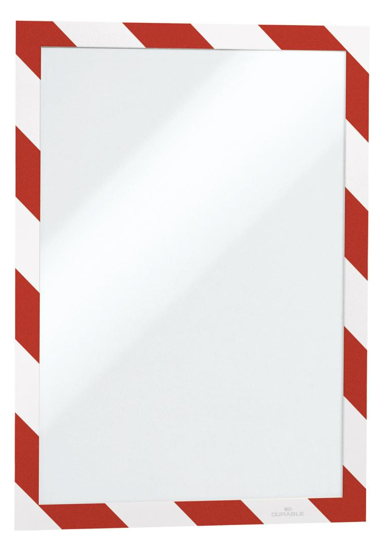 Bild Magnetrahmen SECURITY A4 DURAFRAME rot/w eiß - Durable-1