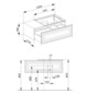 KEUCO Waschtischunterschrank Edition 11 105x35x53,5cm, 1 Frontauszug, rechts, Furnier Eiche Hell