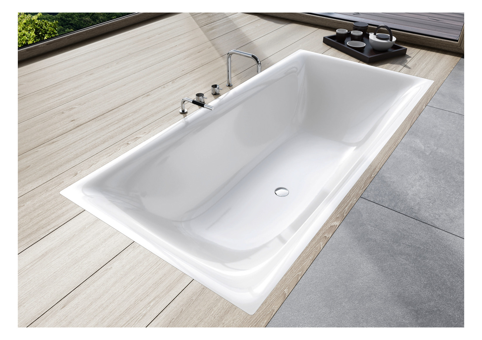 Kaldewei Badewanne SILENIO 678 190x90cm, Griffloch, Perl-Effekt, schwarz Kaldewei Badewanne SILENIO 678 190x90cm, Griffloch, Perl-Effekt, schwarz