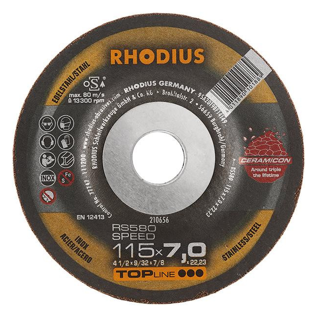 Bild Schruppscheibe RS 580 SPEED EXTENDED 115 x 7,0 x 22,23 mm Rhodius-0
