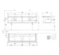 V&B Waschtischunterschrank Legato 160x38x50cm, für 2 Waschtische, Glossy Grey