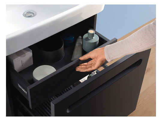 Duravit Waschtisch-Unterschrank No. 1 59 x 42,6 x 47,8 cm, Graphit Matt, 1, Schubkasten, 1 Auszug, wandhängend