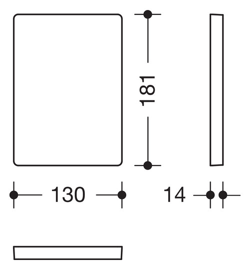 HEWI Abdeckung System 800 K White Edition reinweiß, für Wandplatte, Kunststoff