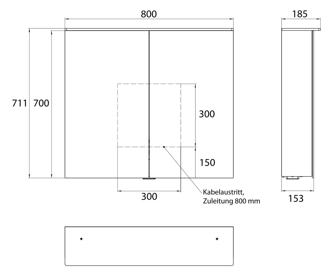 EMCO Aufputz-Lichtspiegelschrank pure 2 Design 800x711mm, LED, mit Lichtsegel, 2-türig, Aluminium EMCO Aufputz-Lichtspiegelschrank pure 2 Design 800x711mm, LED, mit Lichtsegel, 2-türig, Aluminium