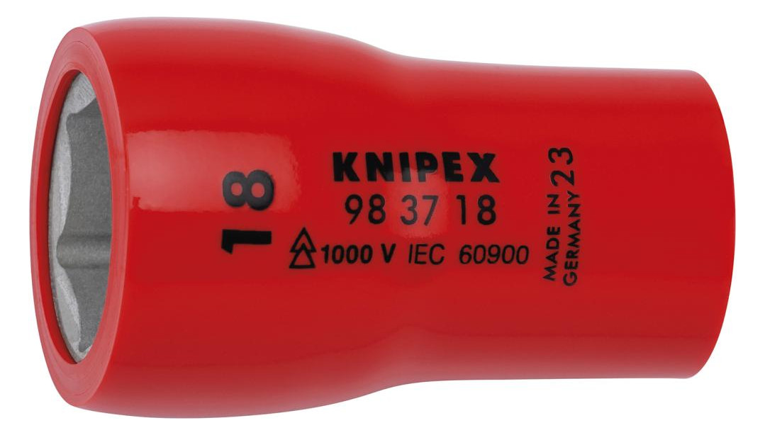 Bild Steckschlüsseleinsatz VDE 6kant 3/8 Zoll SW 18 Nr. 98 37 18 KNIPEX-0