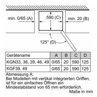 Kühl-/Gefrierkombi Stand E ws 215/87l 239kwh 1860x600x660mm NoFrost