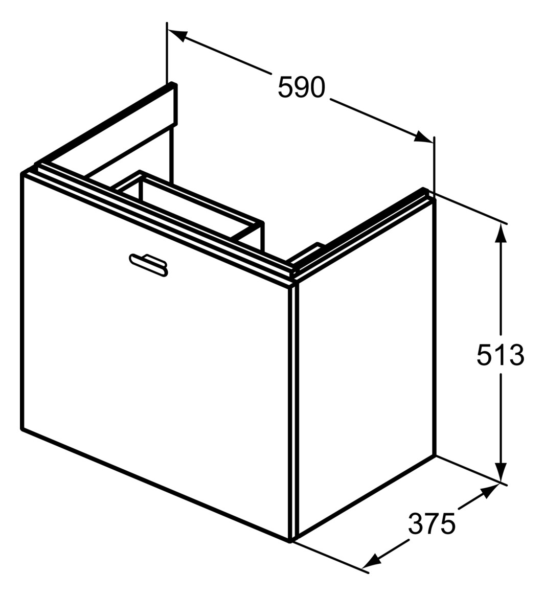 IS äußere Auszugsfront CONNECT SPACE, WTUS 590mm, Amerikan. Eiche Dekor IS äußere Auszugsfront CONNECT SPACE, WTUS 590mm, Amerikan. Eiche Dekor