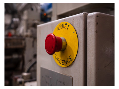 Bezeichnungsschild sw rechteck STOP START Bez.Schild 200x100mm