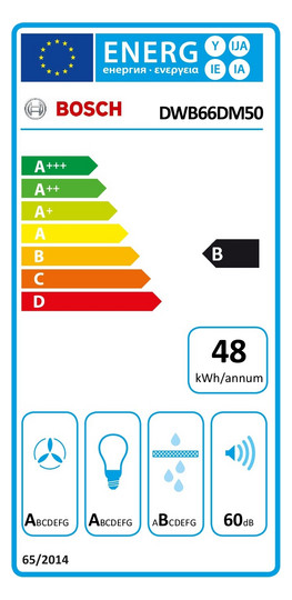 Wandesse 600mm edst B 60dB 360cbm/h LED Ø120-150mm 4st Abl/Uml T500mm