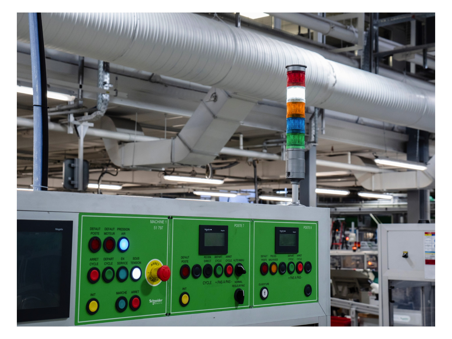 Leuchtmelder komplett 1f LED AC rnd hoch Ø22mm ws IP66