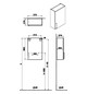 VitrA Bad Oberschrank Root Flat 57x27x85cm, 1 Tür, Türanschlag rechts, Korpus Perlgrau Hochglanz