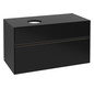 V&B Waschtischunterschrank Collaro 100x54,8x50cm, Waschtisch links, LED-Beleuchtung 7,3 W, black matt laquer