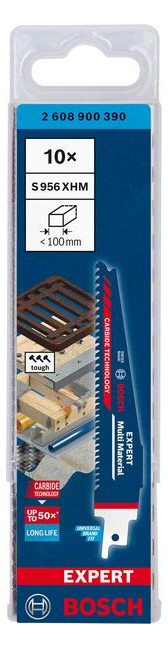 Bild Säbelsägeblatt EXPERT S 956 XHM Bosch VE à 10 Stück Multi Material-1