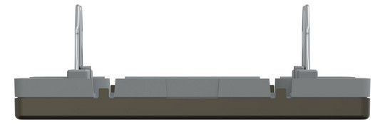 Zentralplatte Blindabd System Design mokka Schraubbef