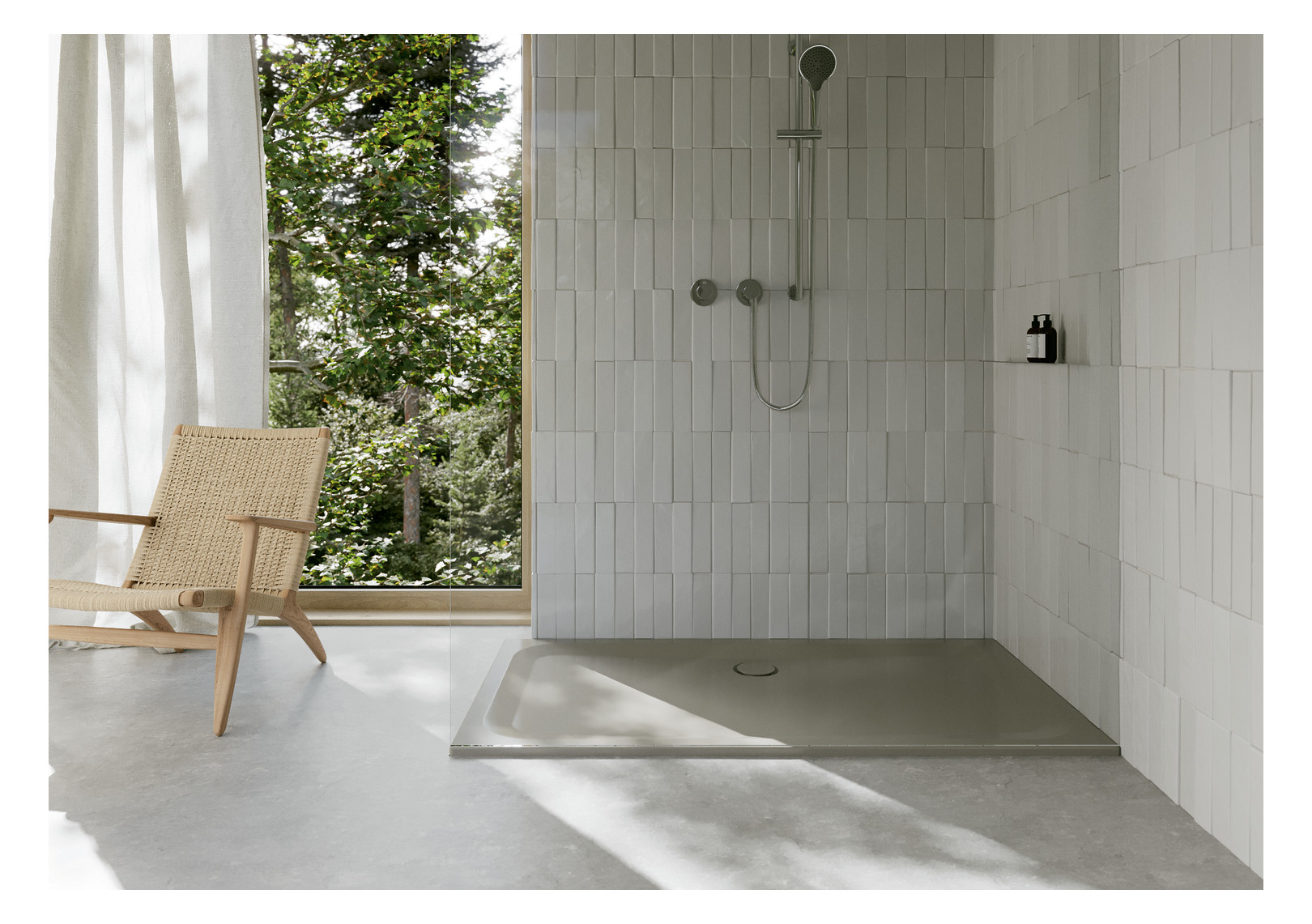 Duschwanne BetteUltra 5808 180x100x3,5cm, Mini-Wannenträger, stone