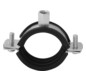ASW Schraubrohrschelle Spannbereich 137-142 mm M 8/M 10, mit Schallschutzeinlage