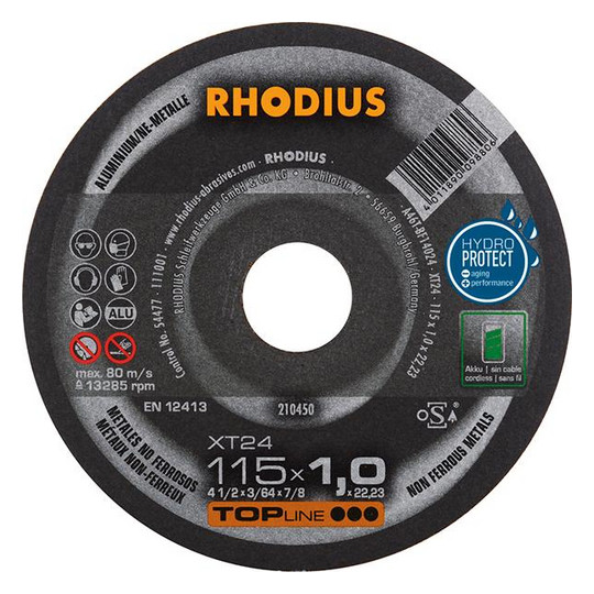 RHODIUS-Trennscheibe XT 24 Aluminium - 115x1,0mm, gerade