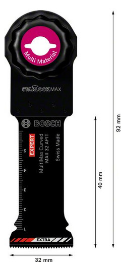 BOSCH Hoja de multiherramienta Expert MultiMax PAII 52 APIT de 52 mm