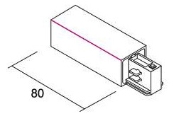 End-Einspeisung rechts ws 80mm End-Einspeisung rechts ws 80mm