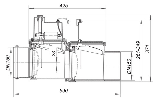 Dallmer Rückstauverschluss Stausafe F DN 150