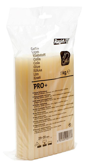RAPID-Klebesticks PRO+, hellgelb - 12mm (1000 g)