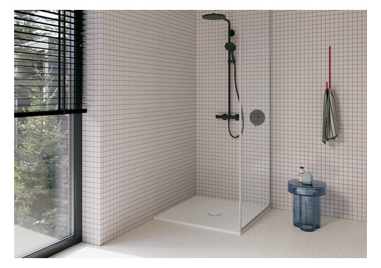 Duschfläche BetteFloor 5831 80x80cm, Mini-Wannenträger, cacao