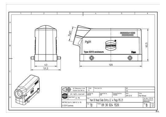 HART Tüllengehäuse           09300241520 