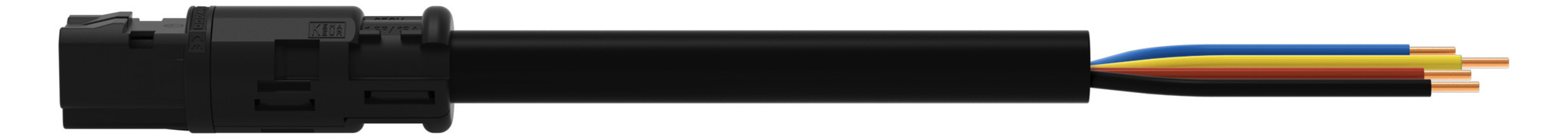 Systemverbindung 4p Serie 774 H05VV-F sw 1,5qmm 4x1,5qmm L8000mm Stecker fr.Ende