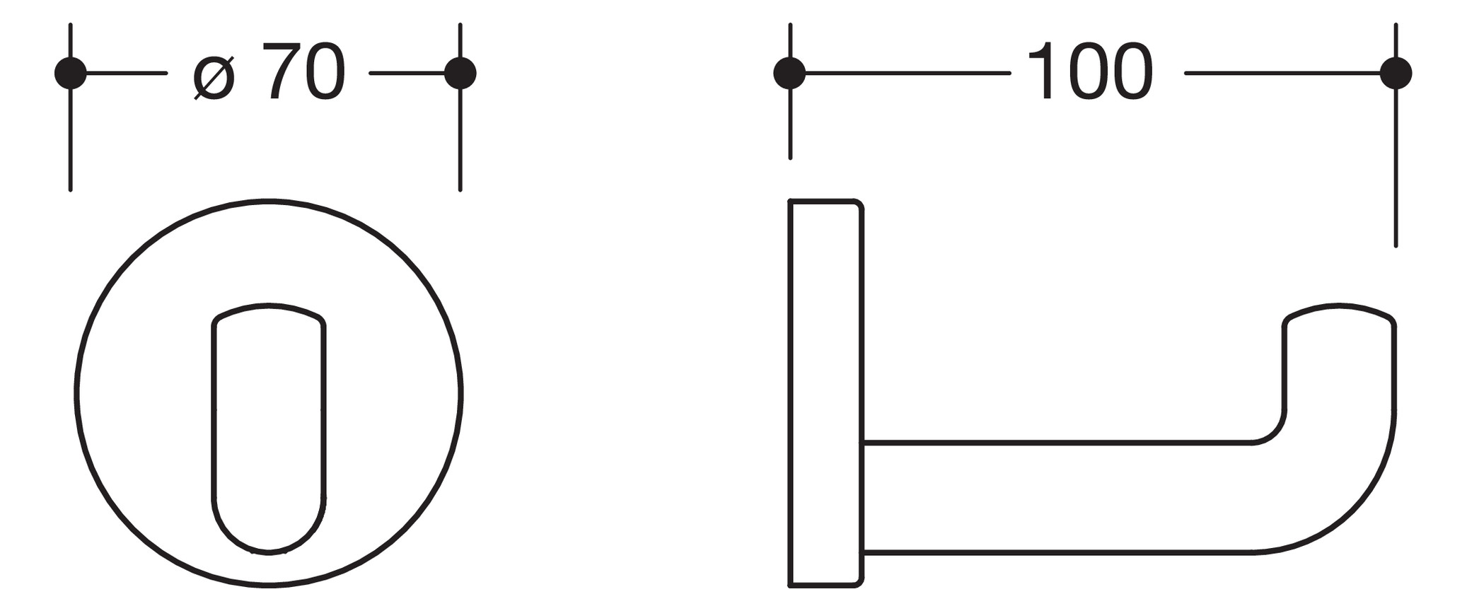 HEWI Einzelhaken 477 100mm, rubinrot